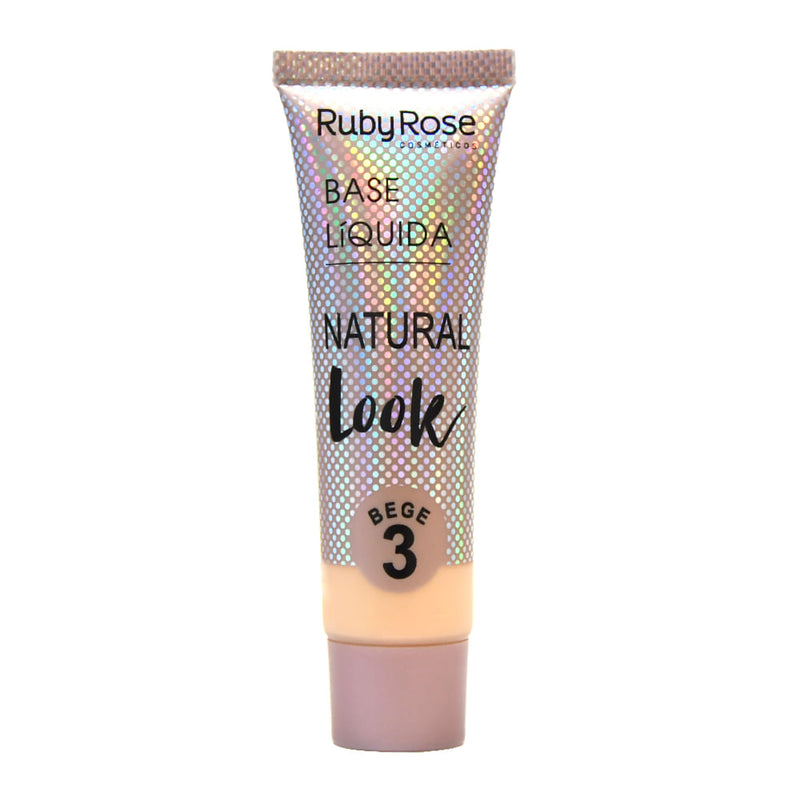 Base Líquida Natural Look Bege 3 - Ruby Rose  - HB8051