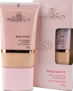 Base Matte Alta Cobertura 30g - Cor 3 - PhálleBeauty