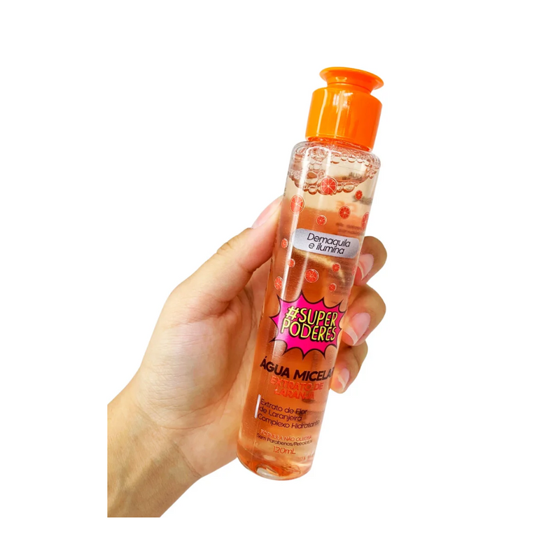 SUPER PODERES Água Micelar com Extrato de Laranja 120ml